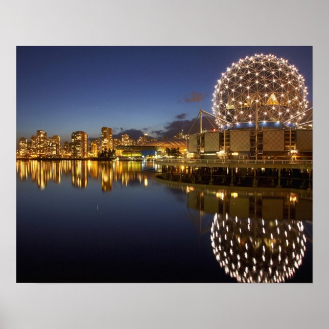 Science World und CBD in False Creek Poster (Vorne)