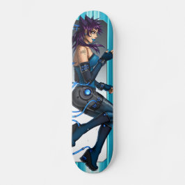 Sciencefictionanime-Mädchen Skateboard