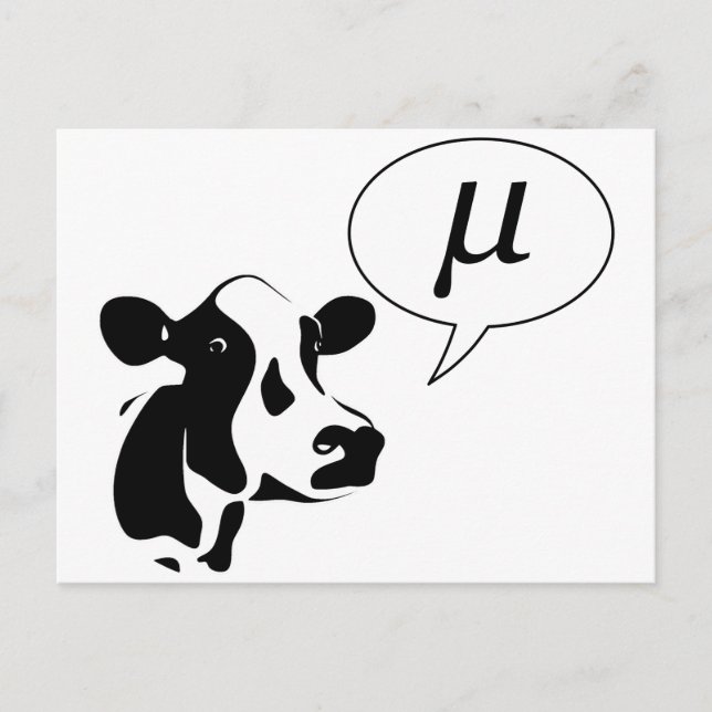 Scientific Cow Goes Mu Postkarte (Vorderseite)