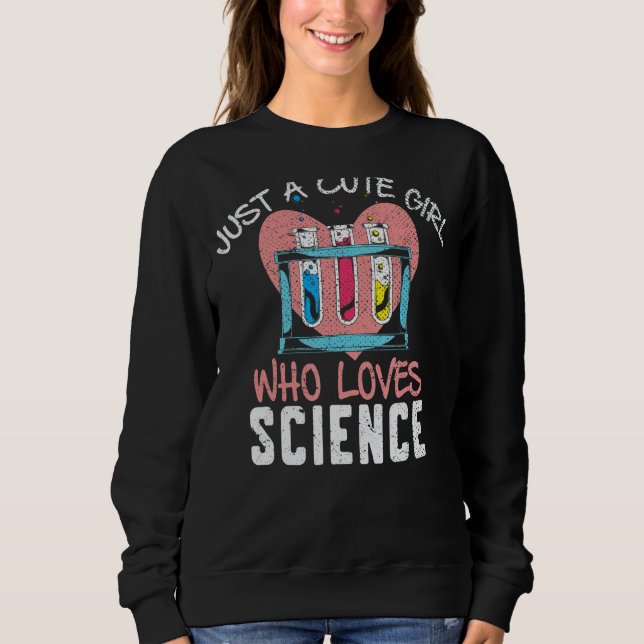 Scientific Girls Women Chemistry Labrador Scien Sweatshirt (Vorderseite)