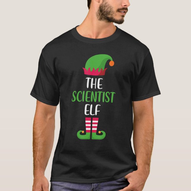 Scientist Elf Family Matching Group Christmas Paja T-Shirt (Vorderseite)