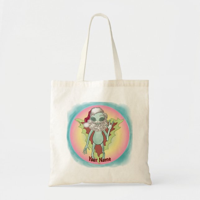 Scifi Alien Santa Tragetasche (Vorne)