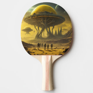 SciFi Alien World View Planet Ufo Tower Tischtennis Schläger