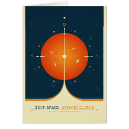 SciFi-Anzeige, Orange Atomuhr, Deep Space