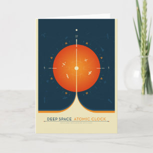 SciFi-Anzeige, Orange Atomuhr, Deep Space Karte