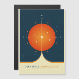 SciFi-Anzeige, Orange Atomuhr, Deep Space Magneteinladung