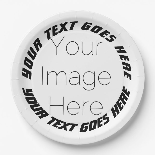 SciFi-benutzerdefiniertes Foto personalisiert Pape Pappteller (Vorderseite)