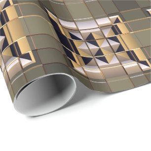SciFi-Metallmuster 6 Papieroptionen Geschenkpapier