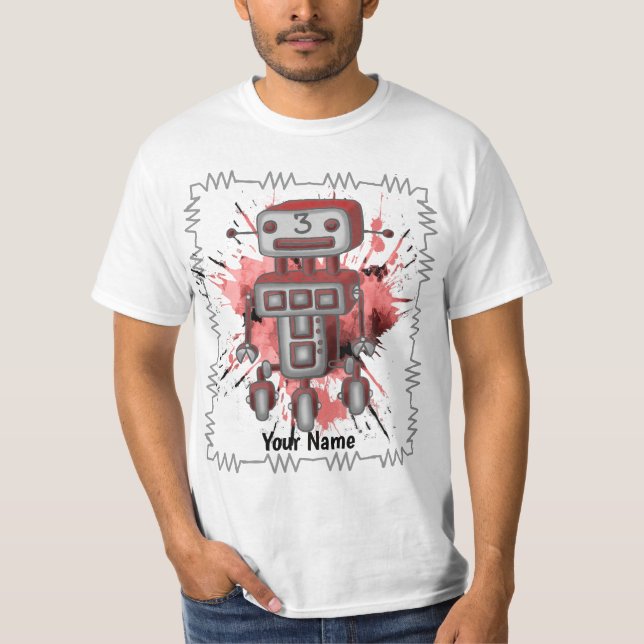 Scifi-Roboter drei T-Shirt (Vorderseite)