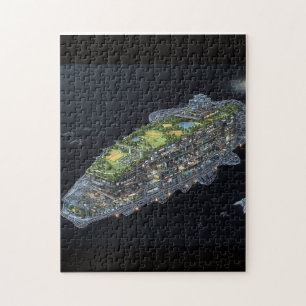 Scifi Space Cruiser Räume Kunst