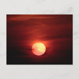 Scifi Sunset Postkarte