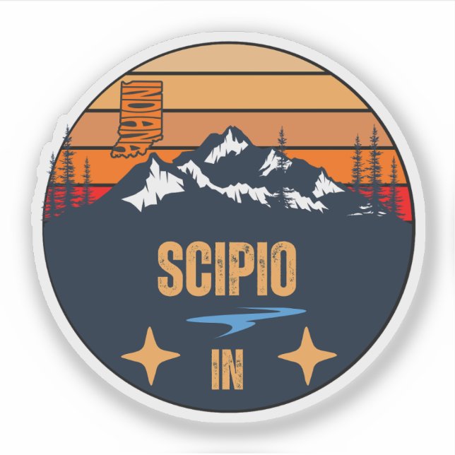 Scipio, Indiana Aufkleber (Vorderseite)