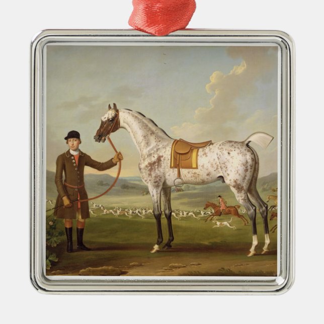 Scipio, Oberst Roches Spotted Hunter, c.1750 (oi Silbernes Ornament (Vorne)