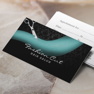 Scissor u. aquamarine terminkarte