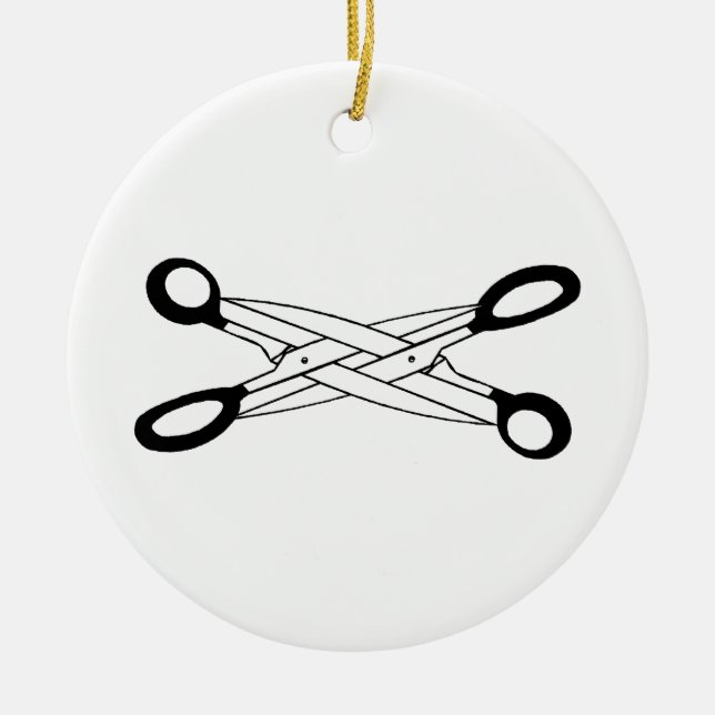 SCISSOR ZEIT KERAMIK ORNAMENT (Vorne)