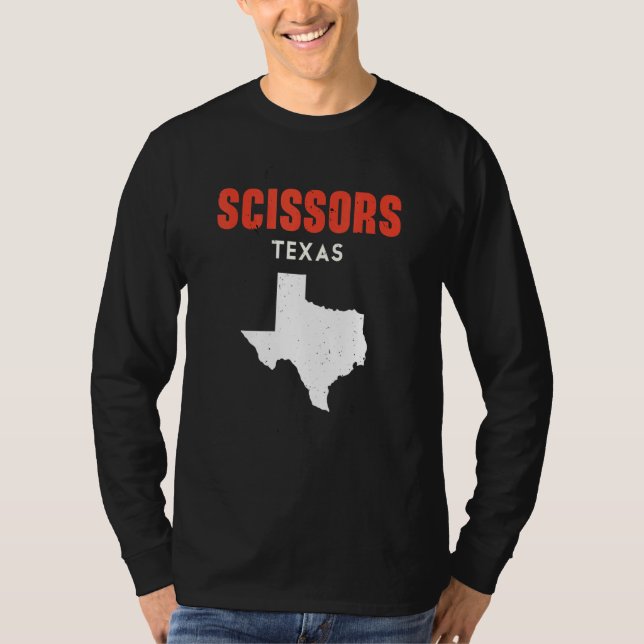 Scissors Texas USA State America Travel Texas T-Shirt (Vorderseite)