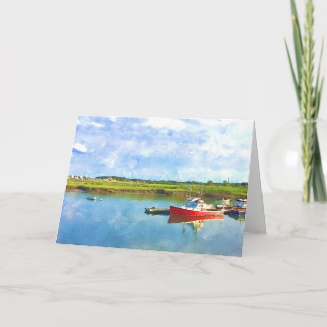 Scituate Harbour Grußkarte Karte (Vorderseite)