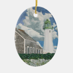 Scituate Leuchtturmwärterhaus Keramik Ornament