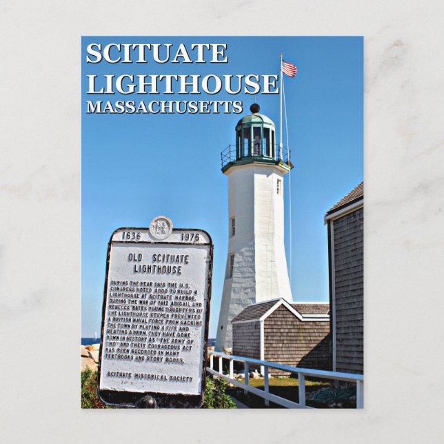Scituate Lighthouse, Massachusetts Carte Postale (Devant)