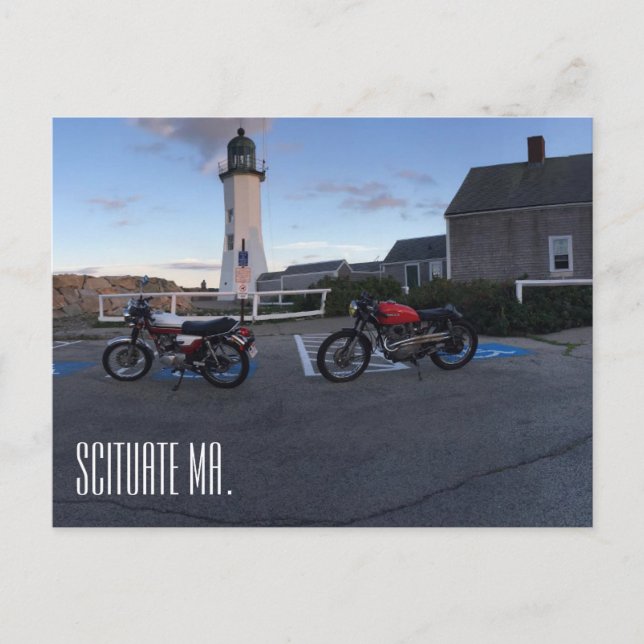 Scituate Massachusetts Lighthouse & Carte Postale  (Devant)