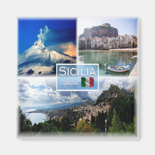 SCL004 SICILY Mosaic, Italien, Kühlschrank Magnet