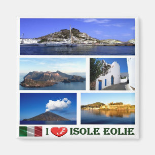 SCL031 AEOLIANISCHE INSELN I Liebe, Sizilien, Kühl Magnet
