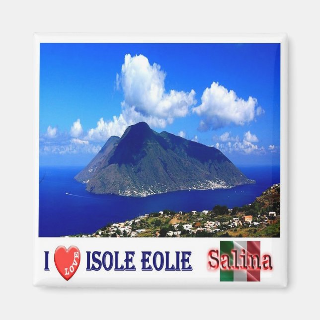 SCL038 AEOLIANISCHE INSELN SALINA I Liebe, Kühlsch Magnet (Vorne)