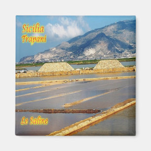 SCL058 TRAPANI - Le Saline - Sizilien - Kühlschran Magnet