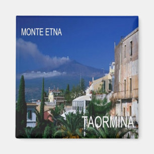 SCL069 TAORMINA, ETNA, Sizilien, Kühlschrank Magnet