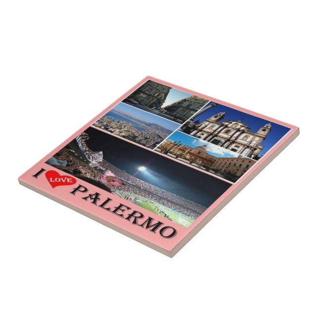 SCL075 PALERMO, I Liebe, Mosaik Sizilien, Fliese (Seite)