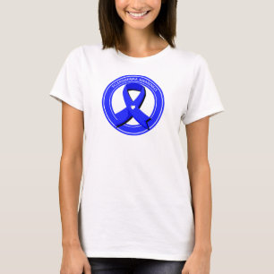 Scleroderma Awareness Blue Ribbon Weißes Herz T-Shirt