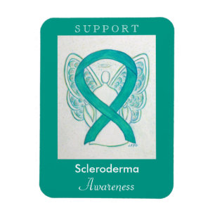 Scleroderma Awareness Ribbon Angel Custom Magnet