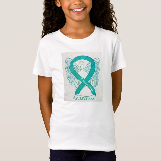 Scleroderma Awareness Ribbon Angel Custom Shirt (Vorderseite)