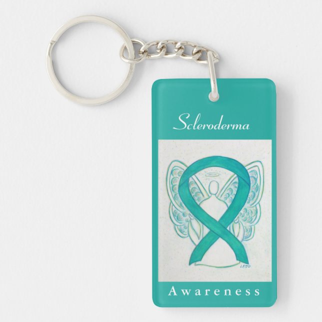 Scleroderma Awareness Ribbon Angel Schlüsselanhäng Schlüsselanhänger (Vorderseite)