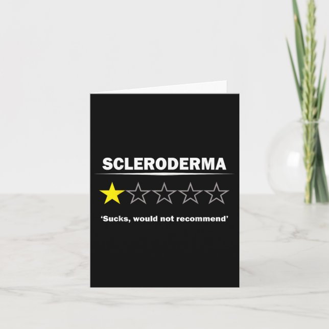 Scleroderma Awareness Spaß One Star Rating Design Karte (Vorderseite)