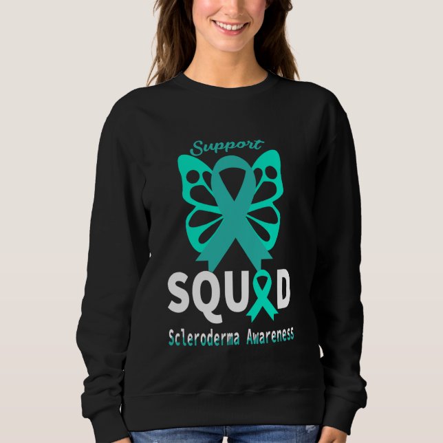 Scleroderma Awarma Support Zitat Aquamarine Band B Sweatshirt (Vorderseite)