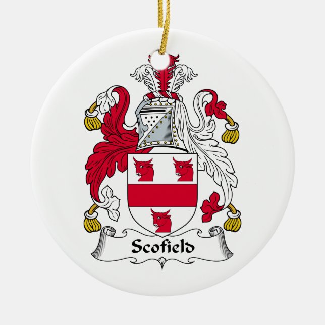 Scofield Familienwappen Keramikornament (Vorne)