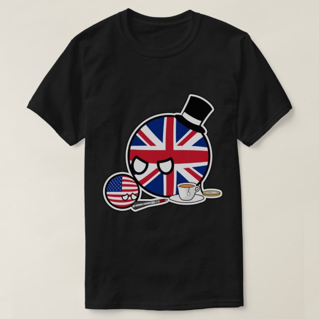 Scolding UKball USAball Polandball Countryball T-Shirt (Design vorne)
