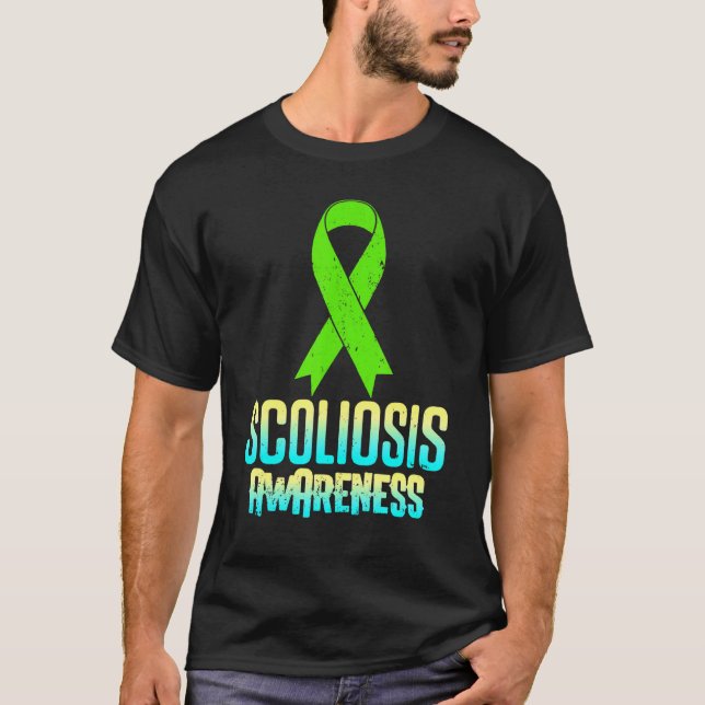 Scoliose Awareness Aware Scoliotic Warrior Surviv T-Shirt (Vorderseite)