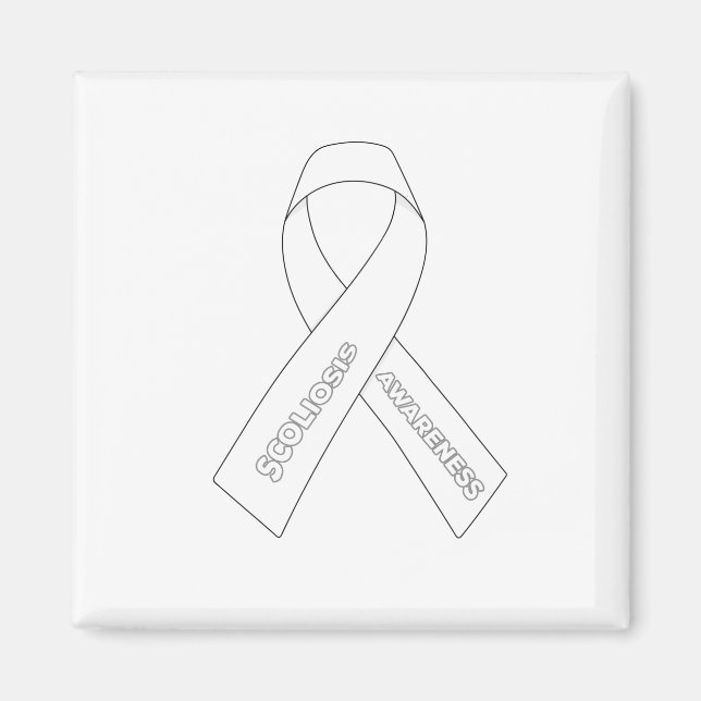 Scoliose Awareness Ribbon Magnet (Vorne)