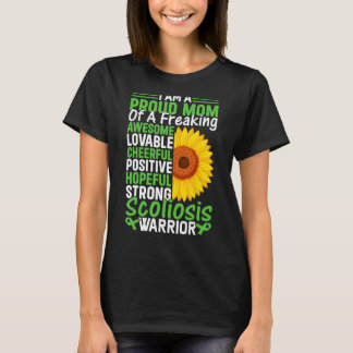 Scoliose Mama eines rückwärtigen Kriegerwissens T-Shirt
