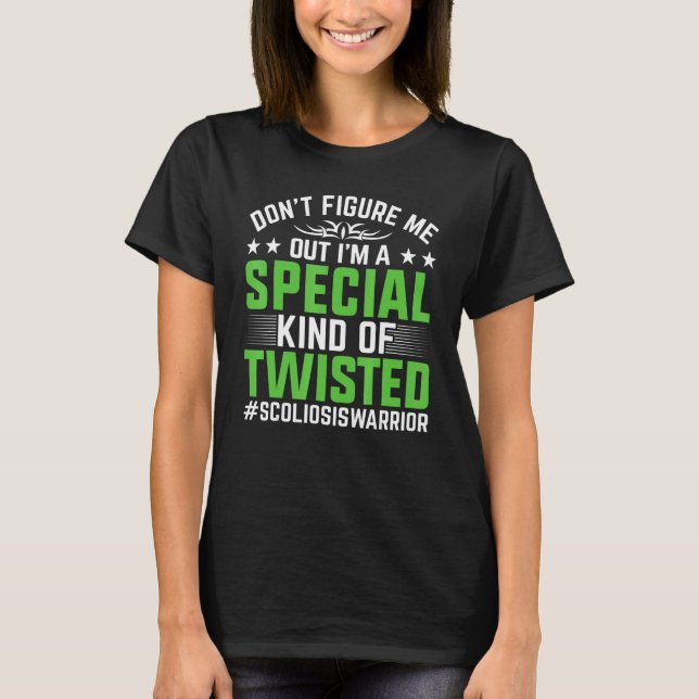 Scoliose Spinale Verletzung Grüne Schleife Bewusst T-Shirt (Vorderseite)