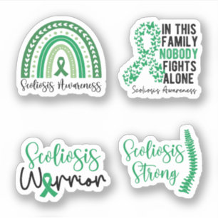 Scoliosis Awareness Ribbon, Scoliosis Awareness Aufkleber