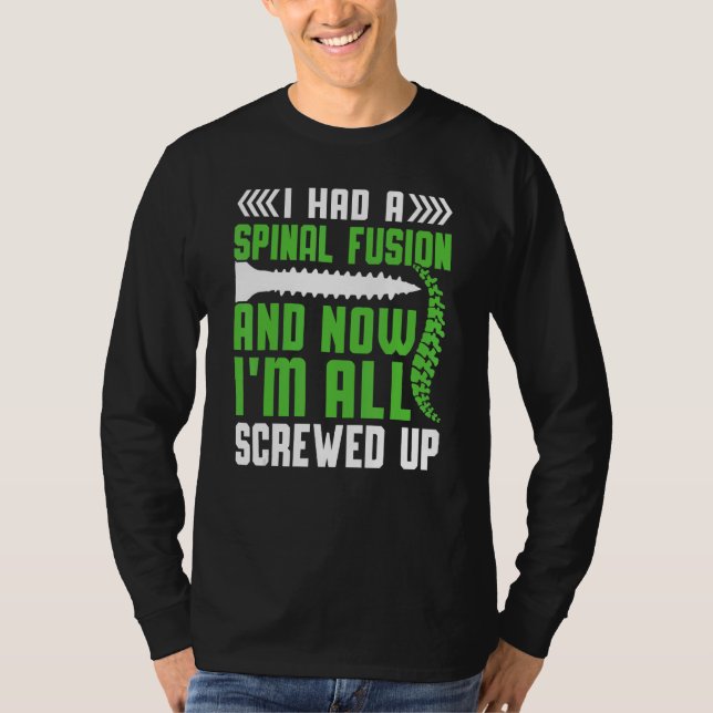 Scoliosis Warrior  Spinal Fusion Ribbon Awareness  T-Shirt (Vorderseite)