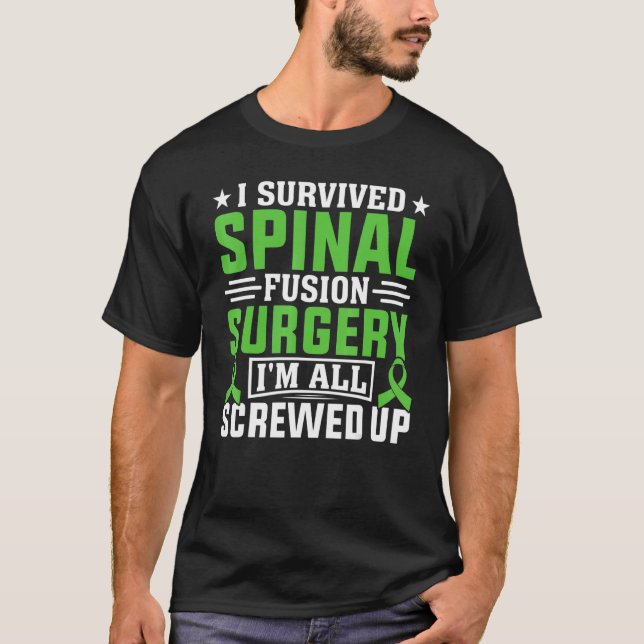Scoliosis Warrior Spinal Fusion Surgery Scoliosis  T-Shirt (Vorderseite)