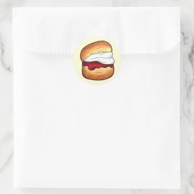 Scone Jam Cream Bridal Polterabend Tee Party Runder Aufkleber (Tasche)