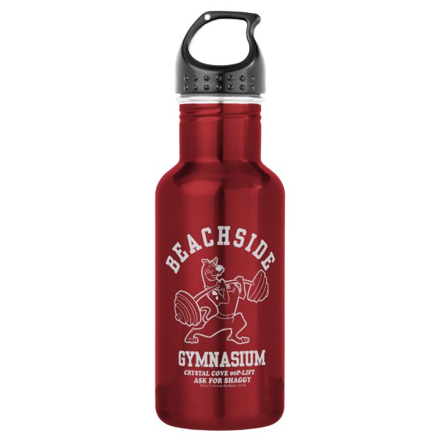 Scooby-Doo "Beachside Gymnasium" Weightlifting Edelstahlflasche (Vorderseite)