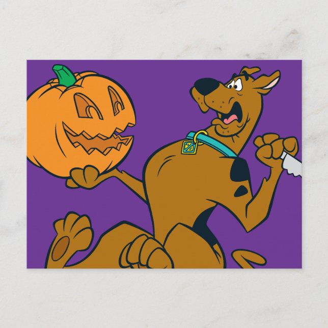 Scooby-Doo Carving Pumpkin Postkarte (Vorderseite)