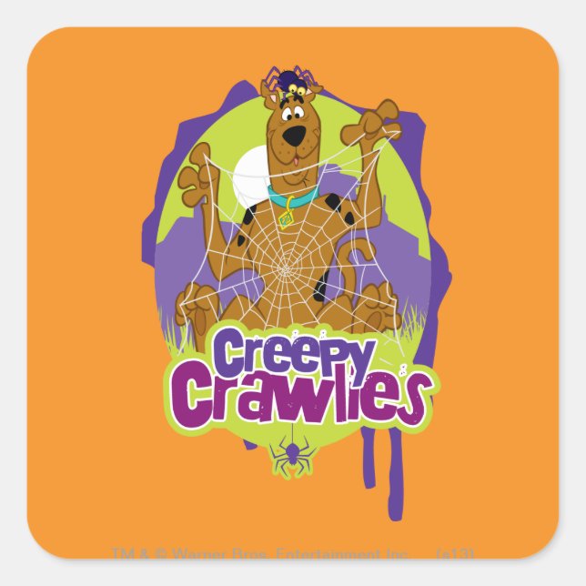 Scooby-Doo Creepy Crawlies Quadratischer Aufkleber (Vorderseite)