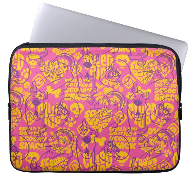 Scooby-Doo | Funky Blume Pattern Laptopschutzhülle (Vorderseite)